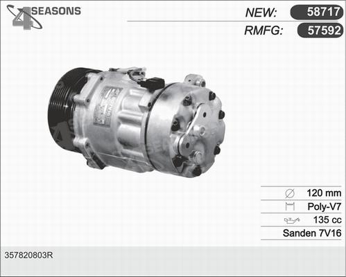 AHE 57592 - Compressore, Climatizzatore www.autoricambi360.it