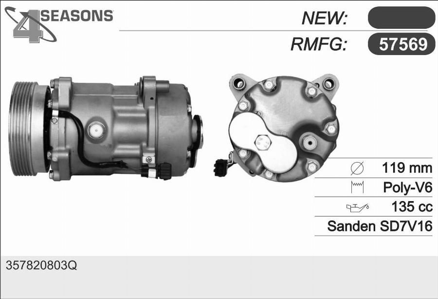AHE 57569 - Compressore, Climatizzatore www.autoricambi360.it