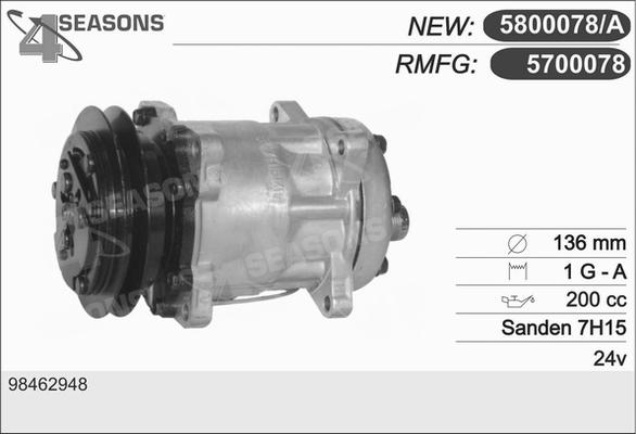 AHE 5700078 - Compressore, Climatizzatore www.autoricambi360.it