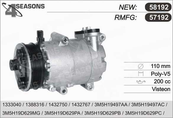 AHE 57192 - Compressore, Climatizzatore www.autoricambi360.it