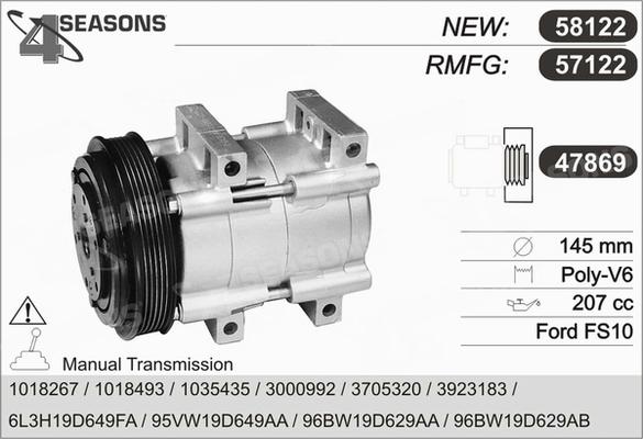 AHE 57122 - Compressore, Climatizzatore www.autoricambi360.it