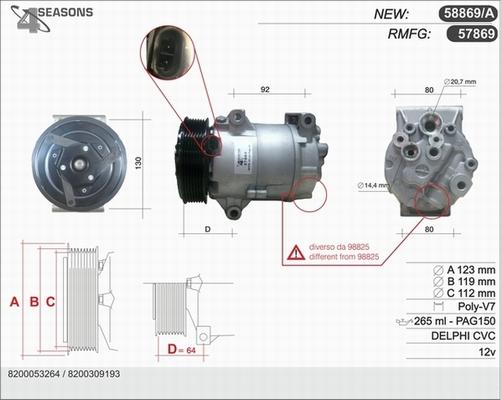 AHE 57869 - Compressore, Climatizzatore www.autoricambi360.it