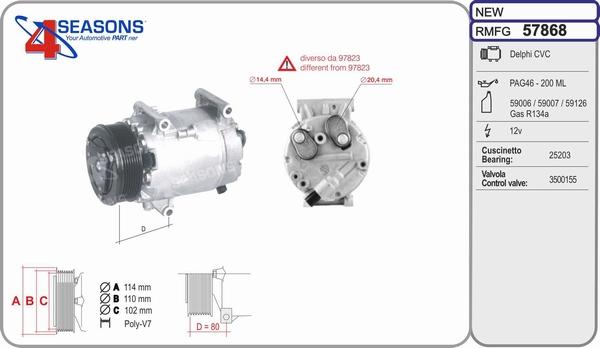 AHE 57868 - Compressore, Climatizzatore www.autoricambi360.it