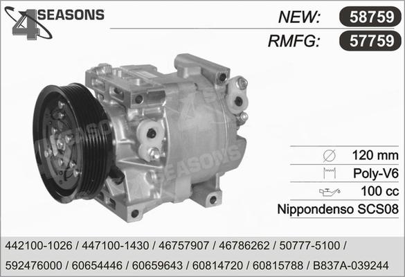 AHE 57759 - Compressore, Climatizzatore www.autoricambi360.it