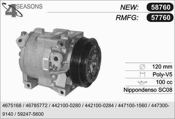 AHE 57760 - Compressore, Climatizzatore www.autoricambi360.it