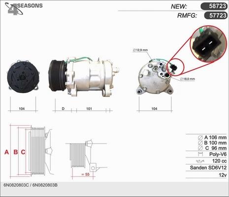 AHE 57723 - Compressore, Climatizzatore www.autoricambi360.it