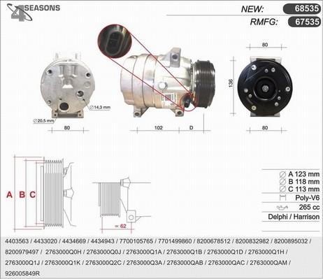 AHE 68535 - Compressore, Climatizzatore www.autoricambi360.it