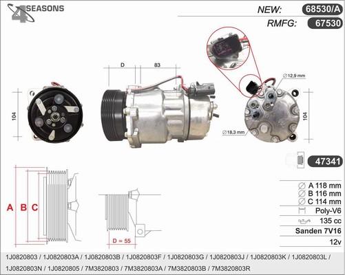 AHE 68530/A - Compressore, Climatizzatore www.autoricambi360.it