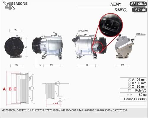 AHE 68140/A - Compressore, Climatizzatore www.autoricambi360.it