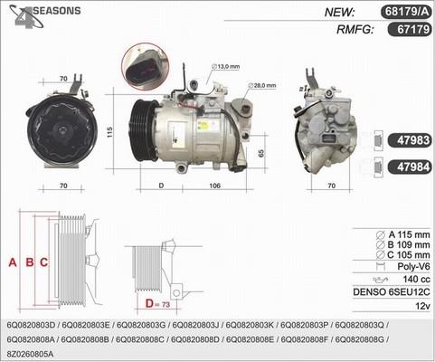 AHE 68179/A - Compressore, Climatizzatore www.autoricambi360.it