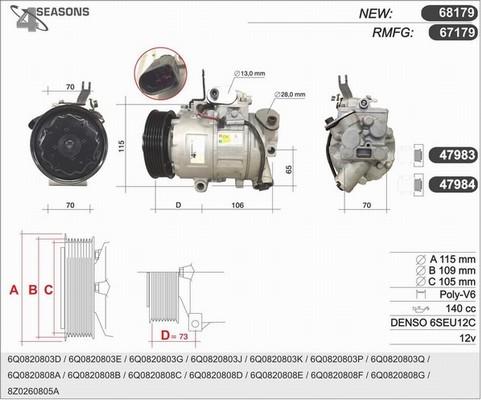 AHE 68179 - Compressore, Climatizzatore www.autoricambi360.it
