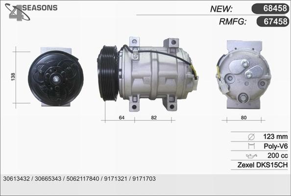 AHE 67458 - Compressore, Climatizzatore www.autoricambi360.it