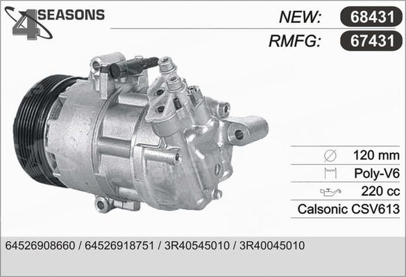 AHE 67431 - Compressore, Climatizzatore www.autoricambi360.it