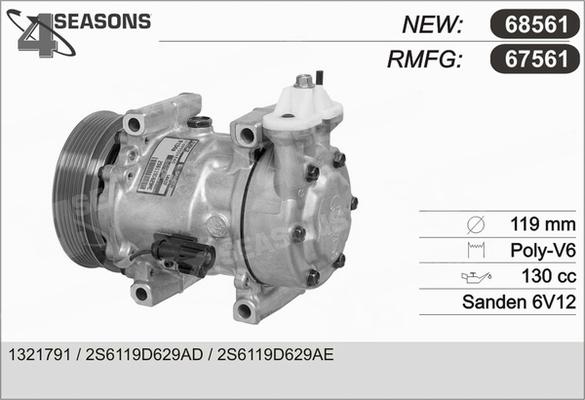 AHE 67561 - Compressore, Climatizzatore www.autoricambi360.it
