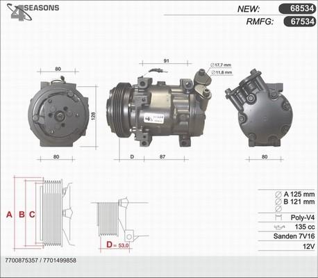 AHE 67534 - Compressore, Climatizzatore www.autoricambi360.it