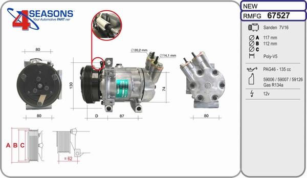 AHE 67527 - Compressore, Climatizzatore www.autoricambi360.it