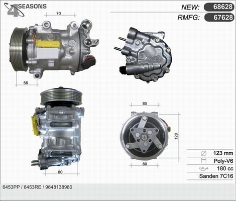 AHE 67628 - Compressore, Climatizzatore www.autoricambi360.it