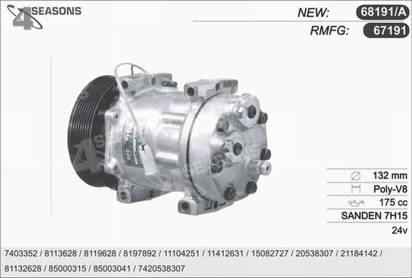 AHE 67191 - Compressore, Climatizzatore www.autoricambi360.it