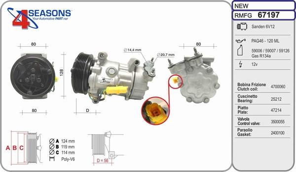 AHE 67197 - Compressore, Climatizzatore www.autoricambi360.it