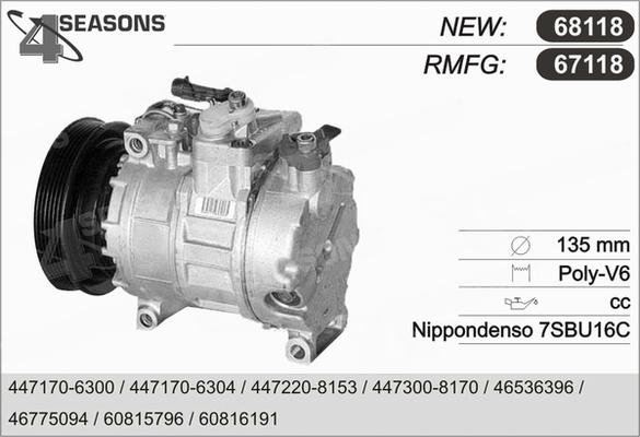 AHE 67118 - Compressore, Climatizzatore www.autoricambi360.it