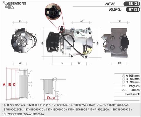 AHE 67131 - Compressore, Climatizzatore www.autoricambi360.it