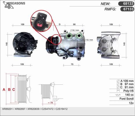 AHE 67133 - Compressore, Climatizzatore www.autoricambi360.it