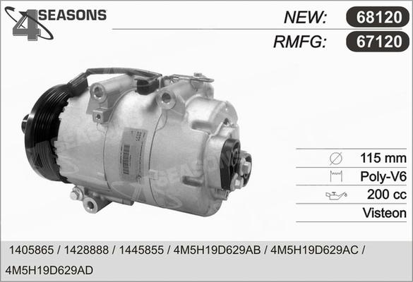 AHE 67120 - Compressore, Climatizzatore www.autoricambi360.it