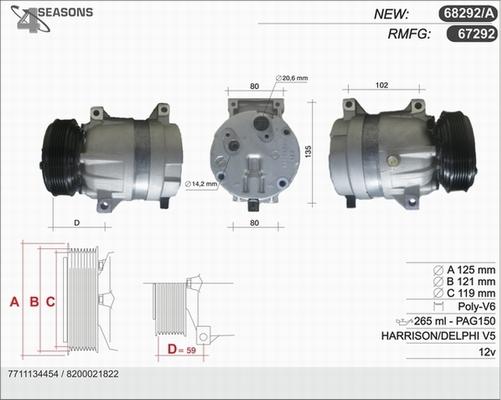 AHE 67292 - Compressore, Climatizzatore www.autoricambi360.it