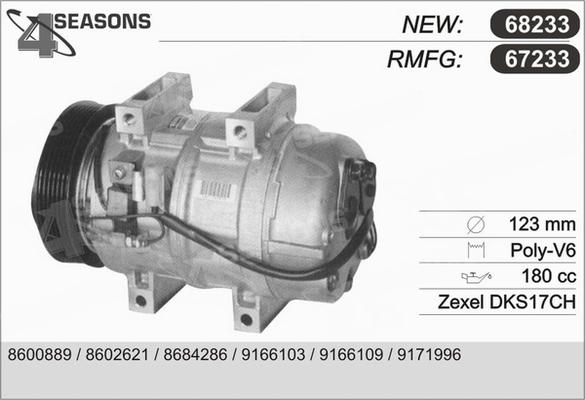 AHE 67233 - Compressore, Climatizzatore www.autoricambi360.it