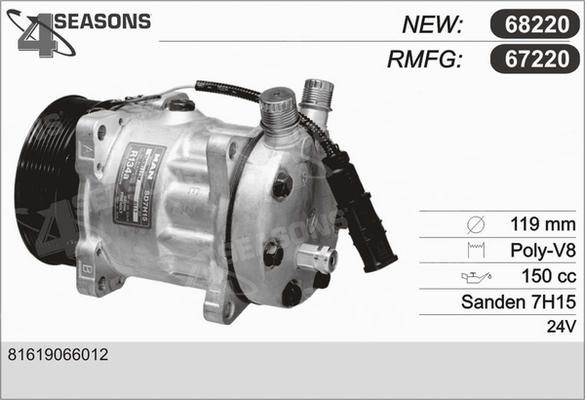AHE 67220 - Compressore, Climatizzatore www.autoricambi360.it