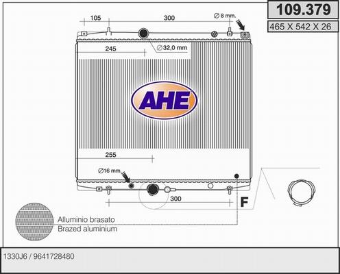 AHE 109.379 - Radiatore, Raffreddamento motore www.autoricambi360.it