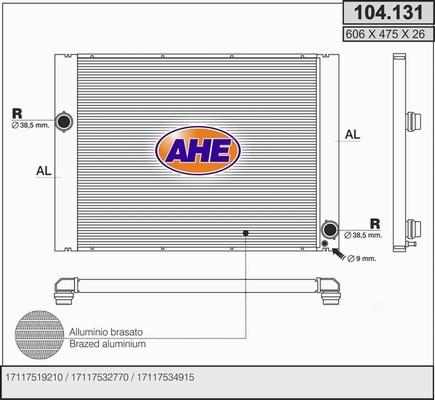 AHE 104.131 - Radiatore, Raffreddamento motore www.autoricambi360.it