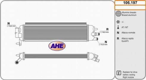 AHE 106.197 - Radiatore, Raffreddamento motore www.autoricambi360.it