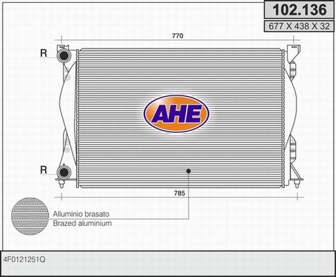 AHE 102.136 - Radiatore, Raffreddamento motore www.autoricambi360.it