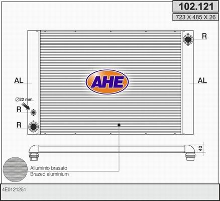 AHE 102.121 - Radiatore, Raffreddamento motore www.autoricambi360.it