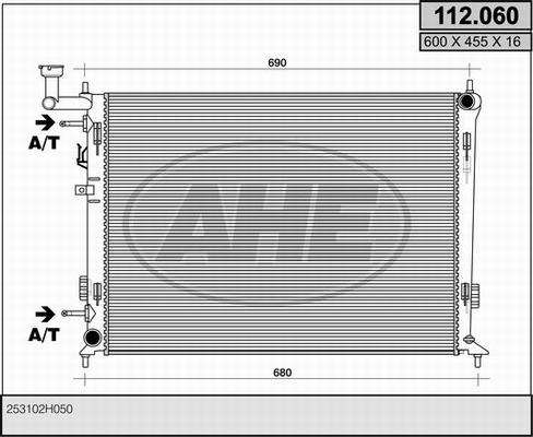 AHE 112.060 - Radiatore, Raffreddamento motore www.autoricambi360.it
