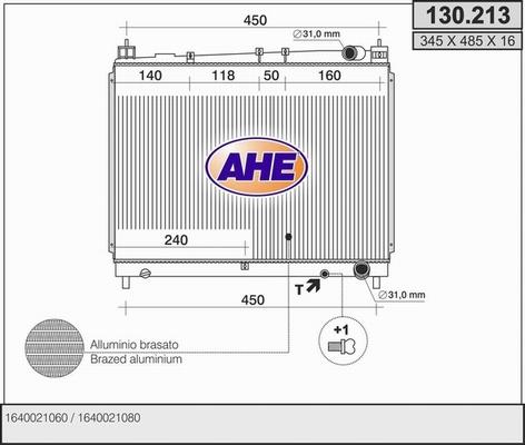 AHE 130.213 - Radiatore, Raffreddamento motore www.autoricambi360.it