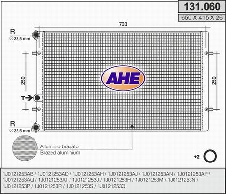 AHE 131.060 - Radiatore, Raffreddamento motore www.autoricambi360.it