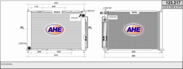 AHE 123.217 - Radiatore, Raffreddamento motore www.autoricambi360.it