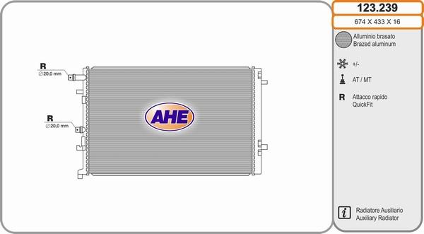 AHE 123.239 - Radiatore, Raffreddamento motore www.autoricambi360.it