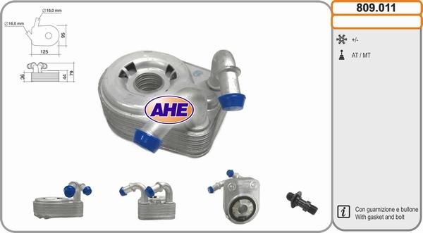 AHE 809.011 - Radiatore olio, Olio motore www.autoricambi360.it