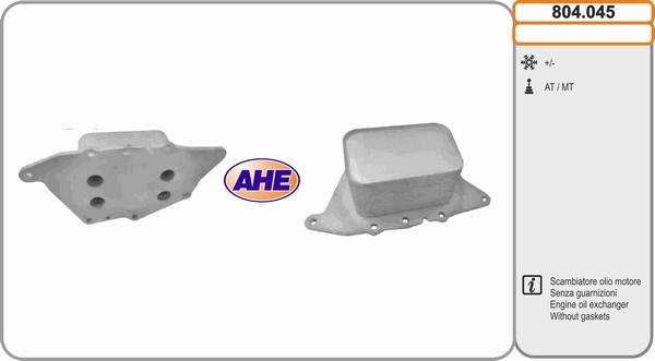AHE 804.045 - Radiatore olio, Olio motore www.autoricambi360.it