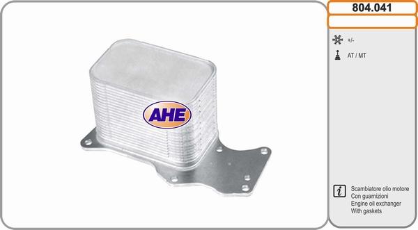 AHE 804.041 - Radiatore olio, Olio motore www.autoricambi360.it