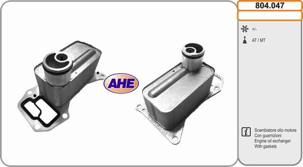AHE 804.047 - Radiatore olio, Olio motore www.autoricambi360.it