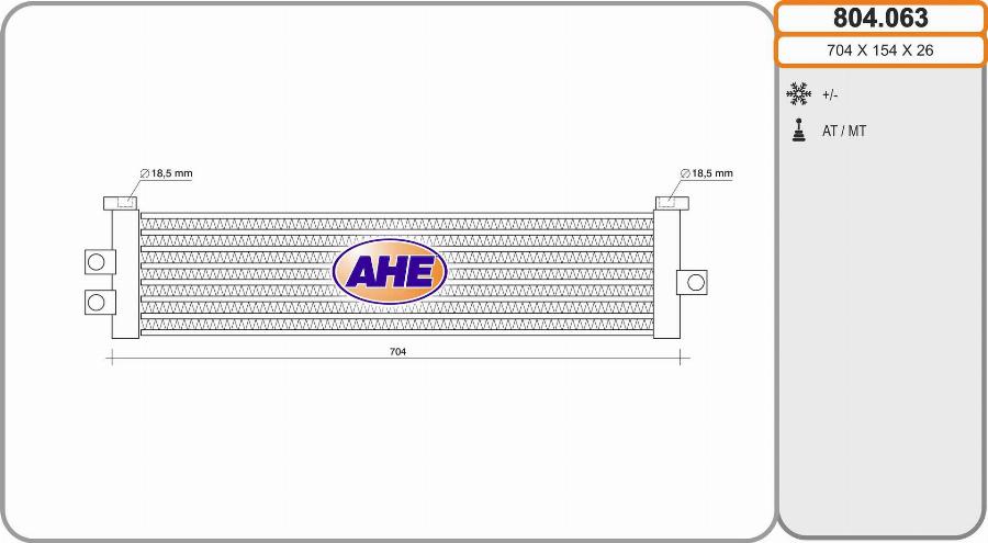 AHE 804.063 - Radiatore olio, Olio motore www.autoricambi360.it