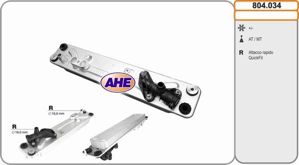 AHE 804.034 - Radiatore olio, Olio motore www.autoricambi360.it