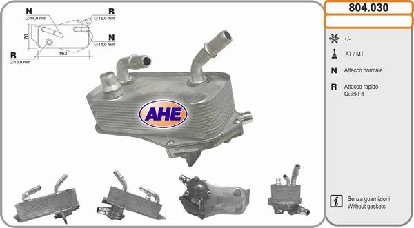 AHE 804.030 - Radiatore olio, Olio motore www.autoricambi360.it