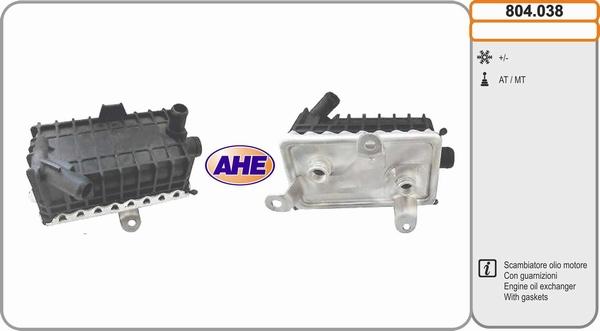 AHE 804.038 - Radiatore olio, Olio motore www.autoricambi360.it