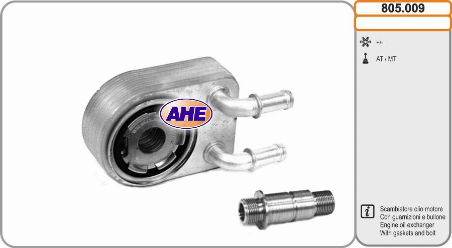 AHE 805.009 - Radiatore olio, Olio motore www.autoricambi360.it