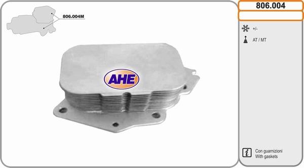 AHE 806.004 - Radiatore olio, Olio motore www.autoricambi360.it